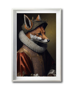 Cuadro Decorativo Animales Época 011 - Caballero Zorro Vintage