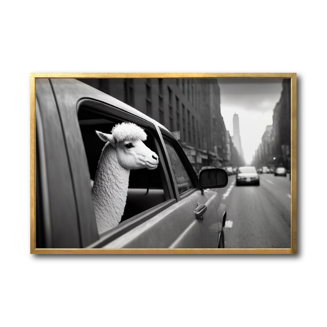 Cuadro Decorativo Animals Car Window 011