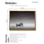 Cargar imagen en el visor de la galería, Cuadro Decorativo Fauna 011 - Elefante y Cebra Blanco y Negro
