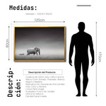 Cargar imagen en el visor de la galería, Cuadro Decorativo Fauna 011 - Elefante y Cebra Blanco y Negro
