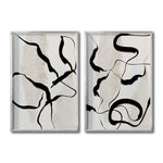 Cargar imagen en el visor de la galería, Set Cuadros Decorativos Abstracto Negro Arena 011 para Recámara
