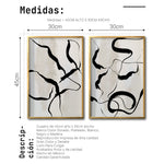 Cargar imagen en el visor de la galería, Set Cuadros Decorativos Abstracto Negro Arena 011 para Recámara
