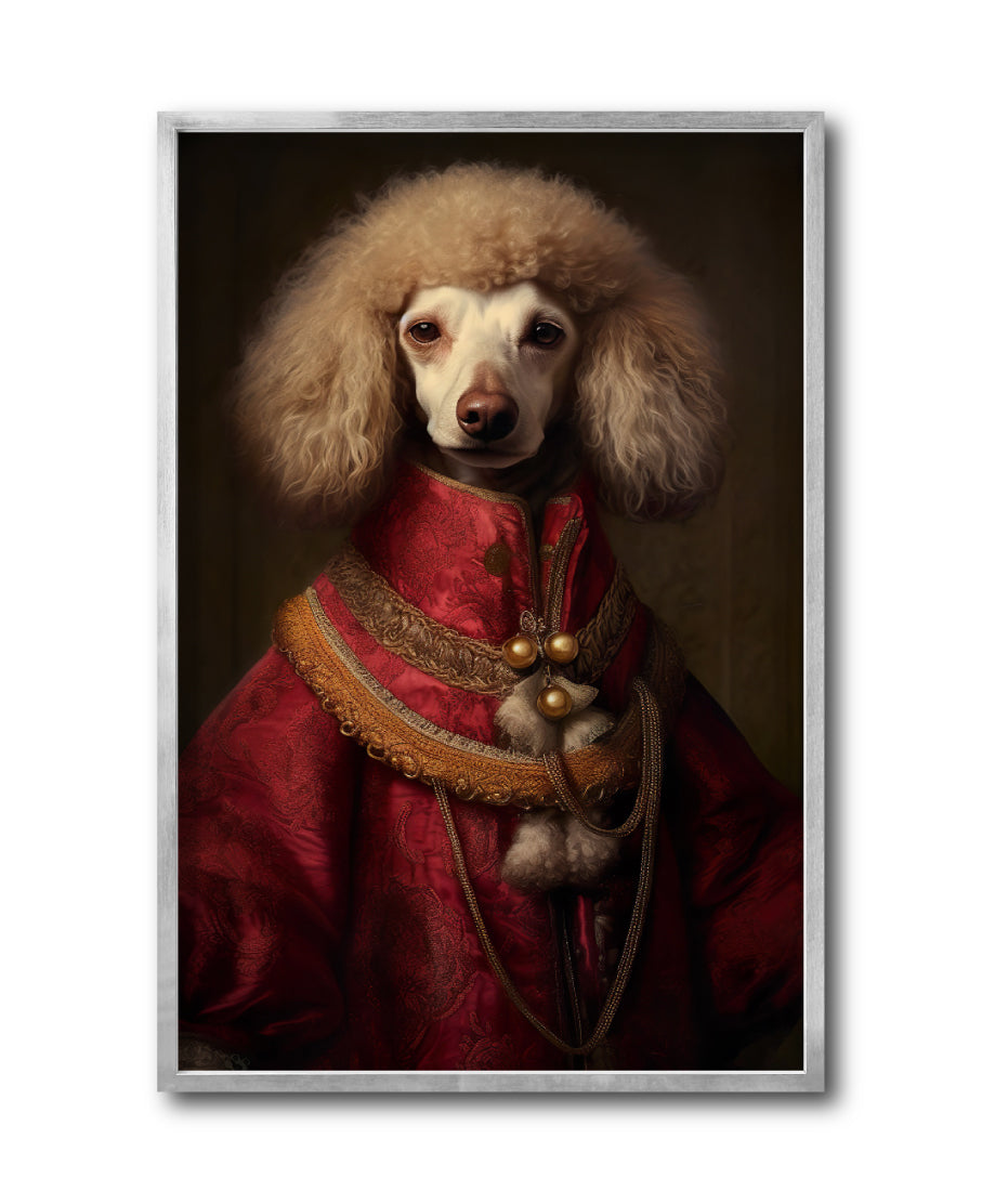 Cuadro Decorativo Perros Epoca 011 - Poodle Aristócrata