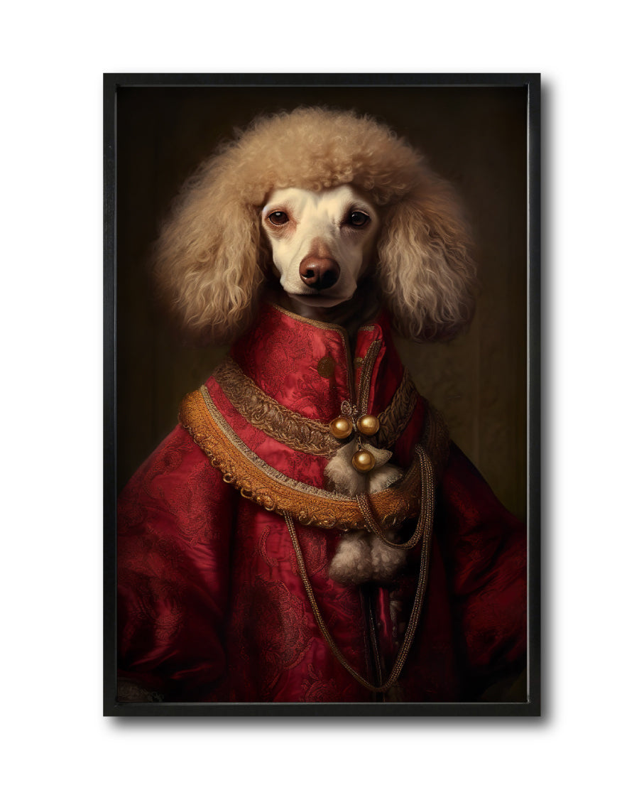 Cuadro Decorativo Perros Epoca 011 - Poodle Aristócrata