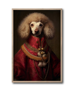 Cuadro Decorativo Perros Epoca 011 - Poodle Aristócrata