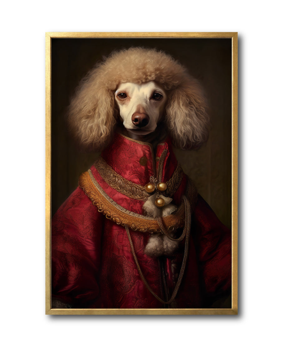 Cuadro Decorativo Perros Epoca 011 - Poodle Aristócrata