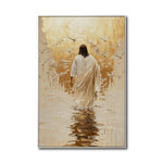 Cargar imagen en el visor de la galería, Cuadro Decorativo - Religión 011 - Arte Bíblico Abstracto, Jesús caminando sobre agua.
