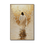 Cargar imagen en el visor de la galería, Cuadro Decorativo - Religión 011 - Arte Bíblico Abstracto, Jesús caminando sobre agua.
