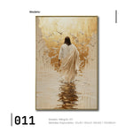 Cargar imagen en el visor de la galería, Cuadro Decorativo - Religión 011 - Arte Bíblico Abstracto, Jesús caminando sobre agua.
