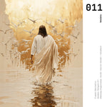 Cargar imagen en el visor de la galería, Cuadro Decorativo - Religión 011 - Arte Bíblico Abstracto, Jesús caminando sobre agua.
