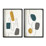 Cargar imagen en el visor de la galería, Set 2 Cuadros Decorativos Abstract Colors 012 - Para Sala
