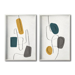 Set Cuadros Decorativos Abstract Colors 012 - Para Recámara