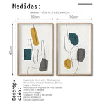 Cargar imagen en el visor de la galería, Set 2 Cuadros Decorativos Abstract Colors 012 - Para Sala

