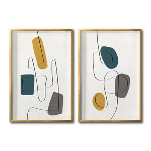 Set Cuadros Decorativos Abstract Colors 012 - Para Recámara