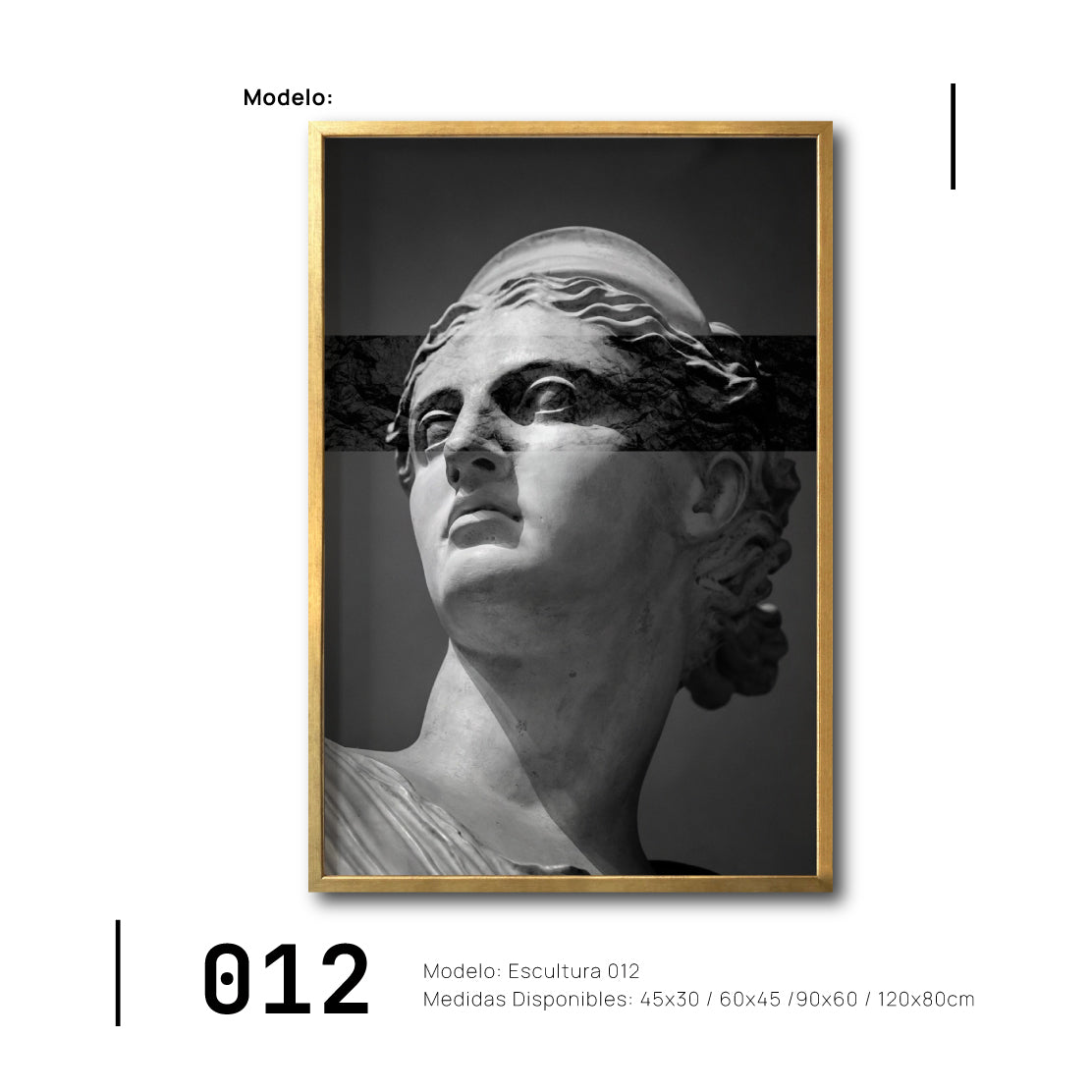 Cuadro Decorativo Esculturas 012 - Para Credenza