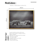 Cargar imagen en el visor de la galería, Cuadro Decorativo Fauna 012 - Pareja Elefantes Blanco y Negro
