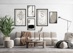 Cargar imagen en el visor de la galería, Compra cuadros decorativos abstractos Canvas online para tu sala.  Decoración de interiores blanco y negro. Decoración para tu hogar. 
