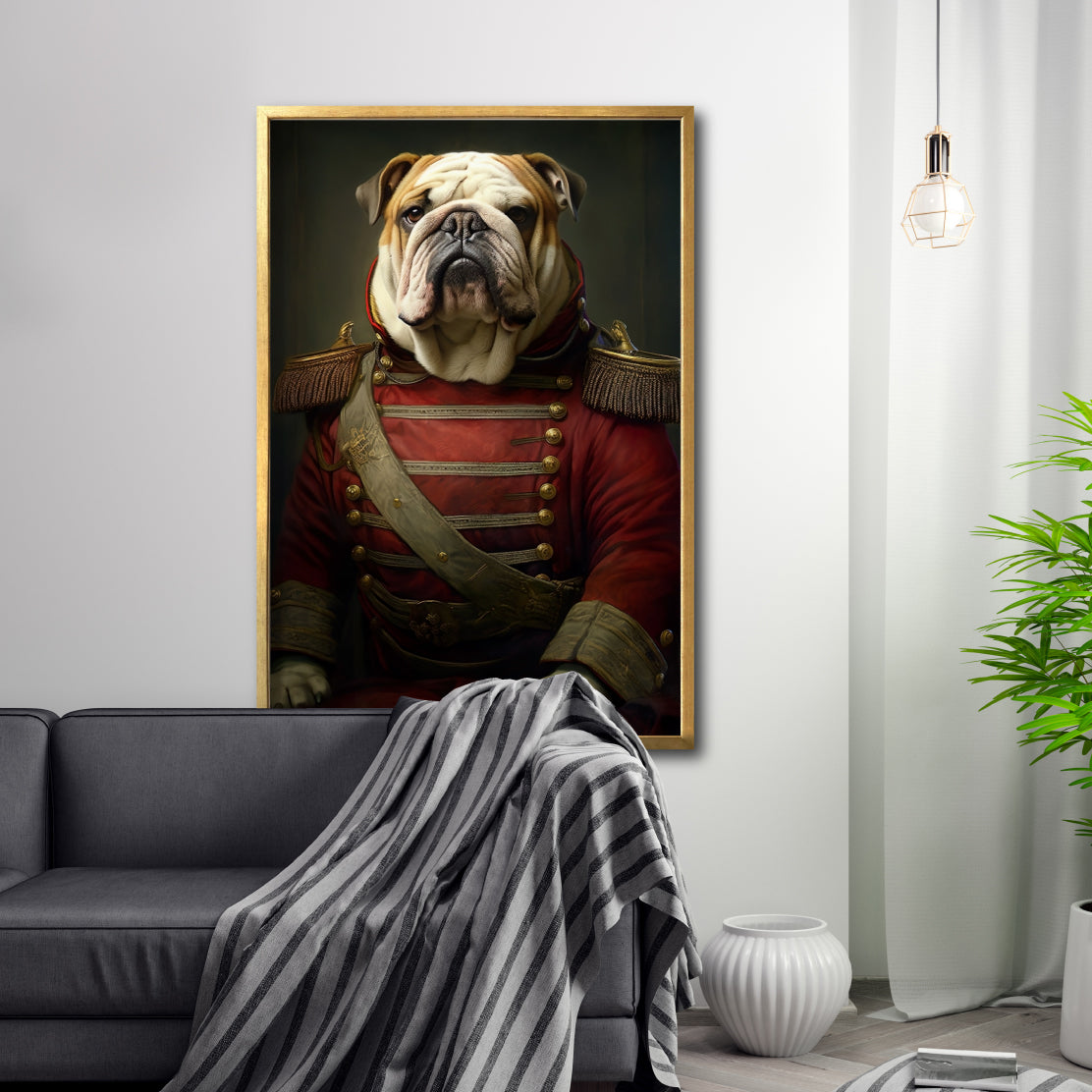 Cuadro Decorativo Perros Epoca 012 - Bulldog Aristócrata