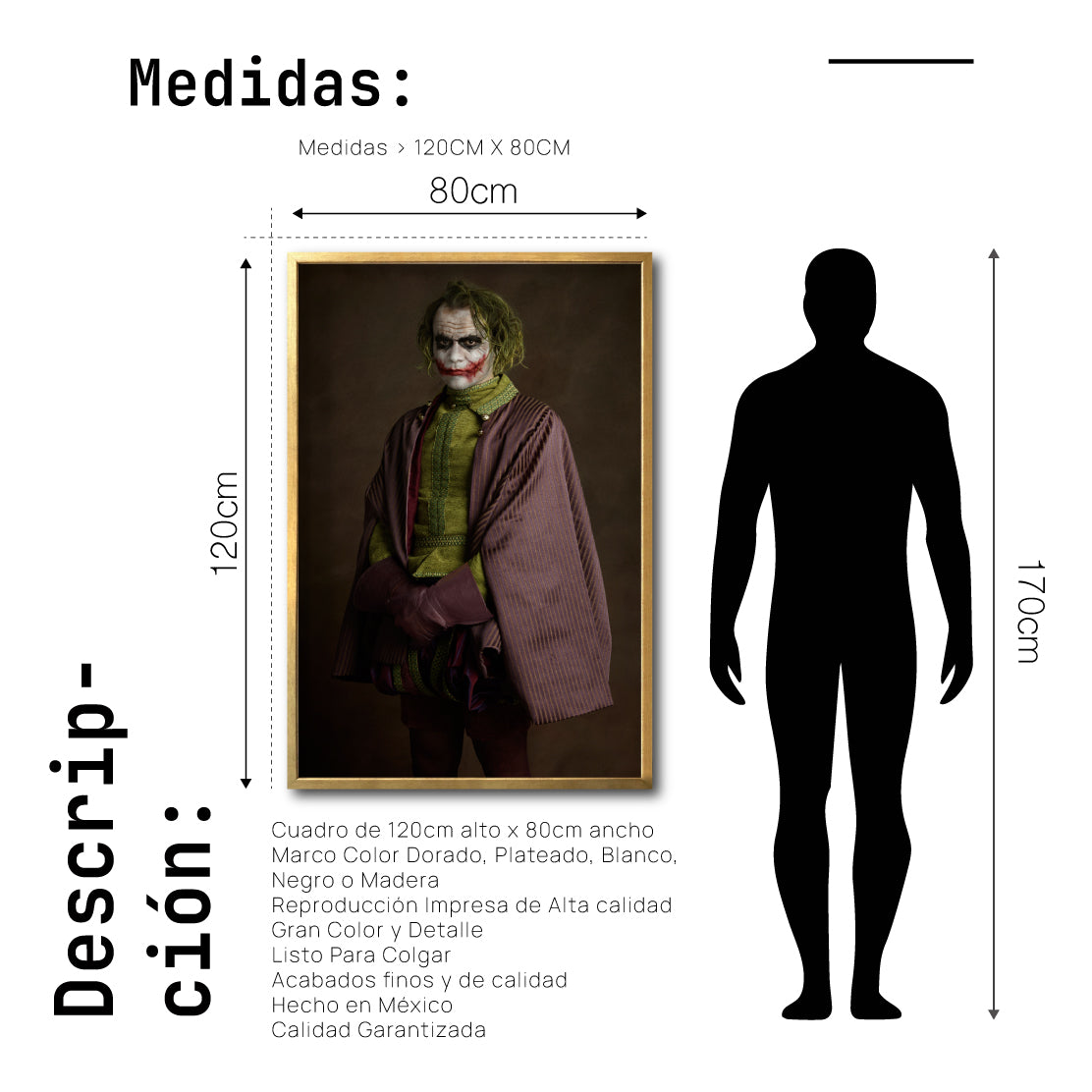 Cuadro Decorativo Personajes Época 012 Superhéroes Joker Guasón