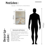 Cargar imagen en el visor de la galería, Cuadro Decorativo - Religión 012 - Arte Cristiano Abstracto, La Santa Cruz, Dorado y Beige.
