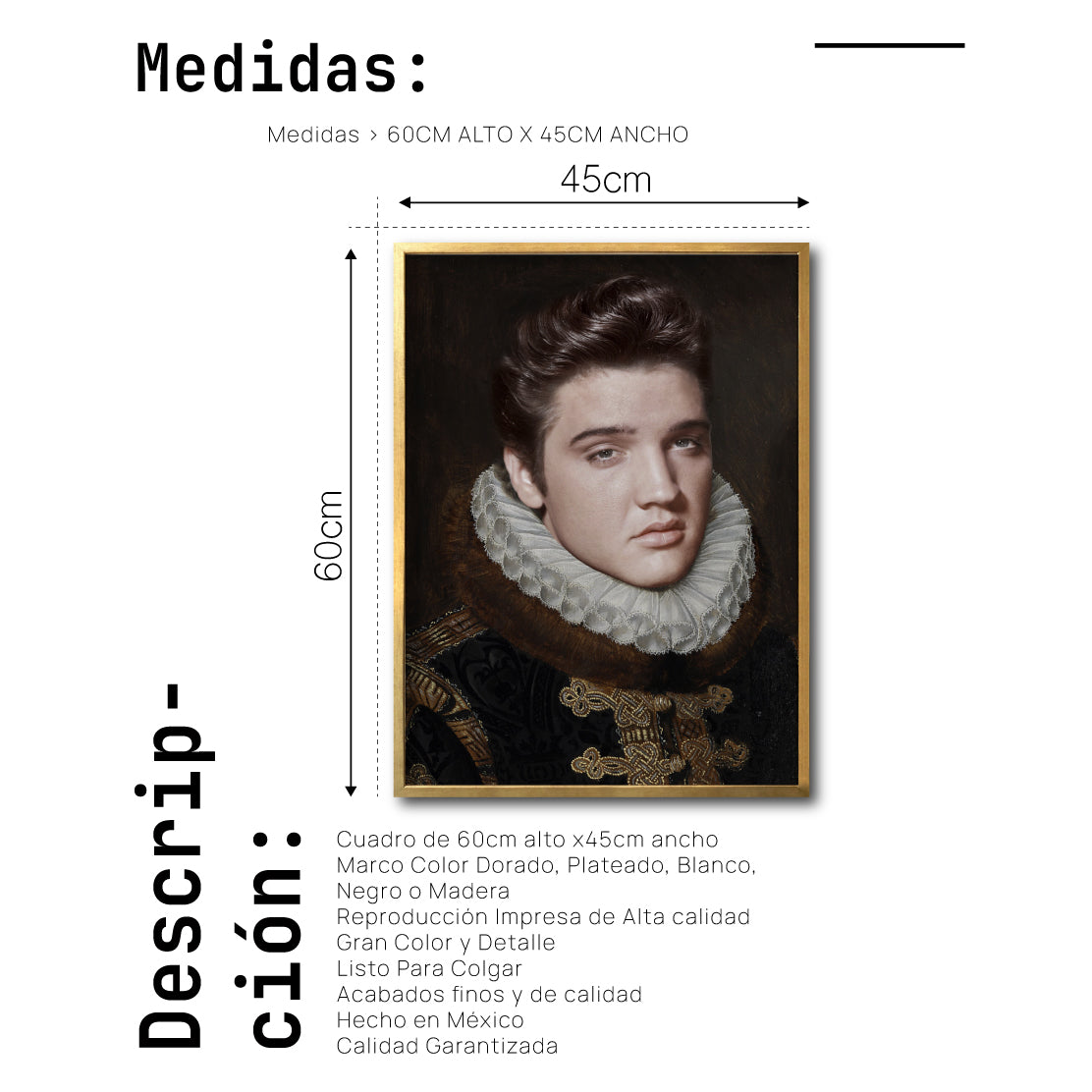 Cuadro Decorativo Rostros 012 Elvis Presley