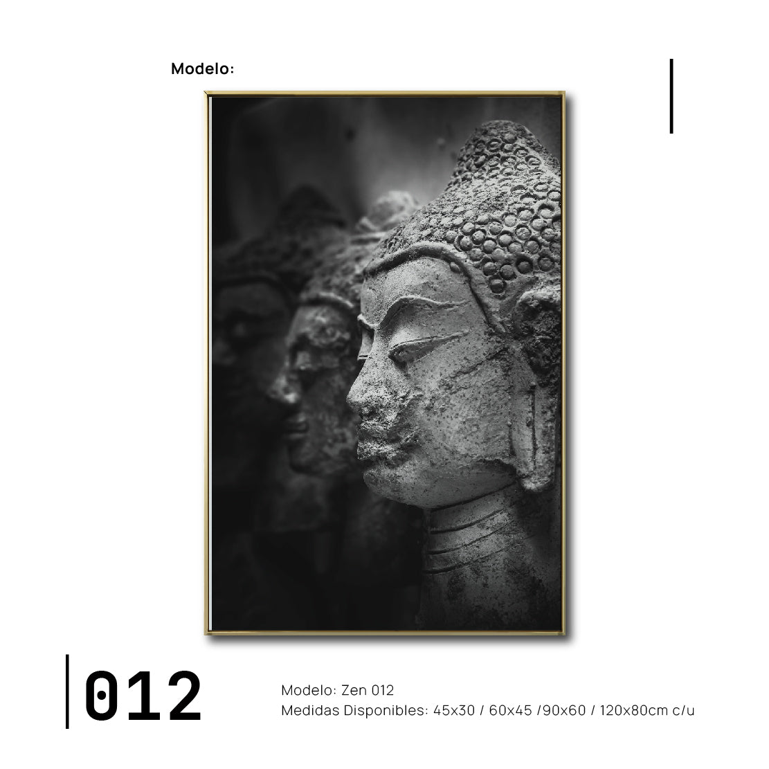 Cuadro Decorativo - Zen 012 - Buda en Meditación - Estatuas