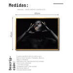 Cargar imagen en el visor de la galería, Cuadro Decorativo Black Woman 013 - Mujer Negra Africana con Dorado
