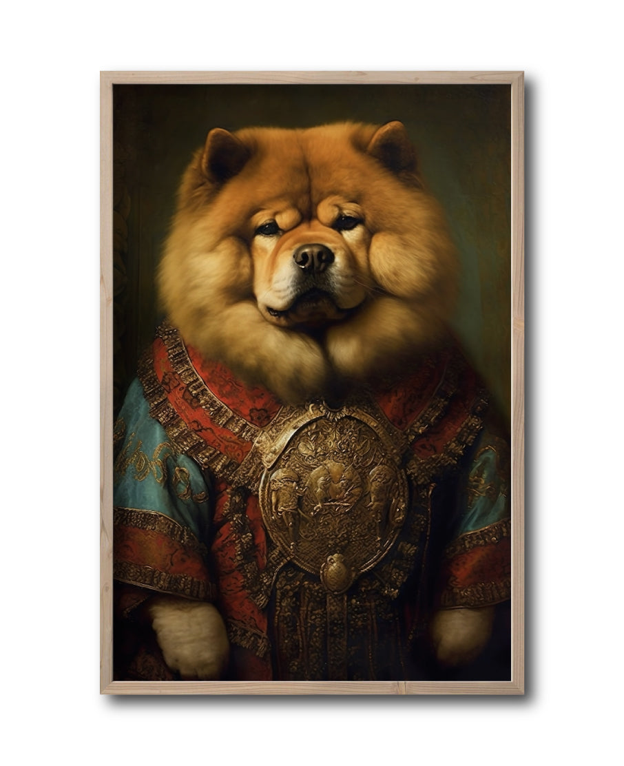 Cuadro Decorativo Perros Epoca 013 - Chow Chow Aristócrata