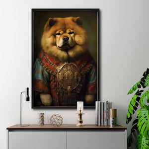 Cuadro Decorativo Perros Epoca 013 - Chow Chow Aristócrata