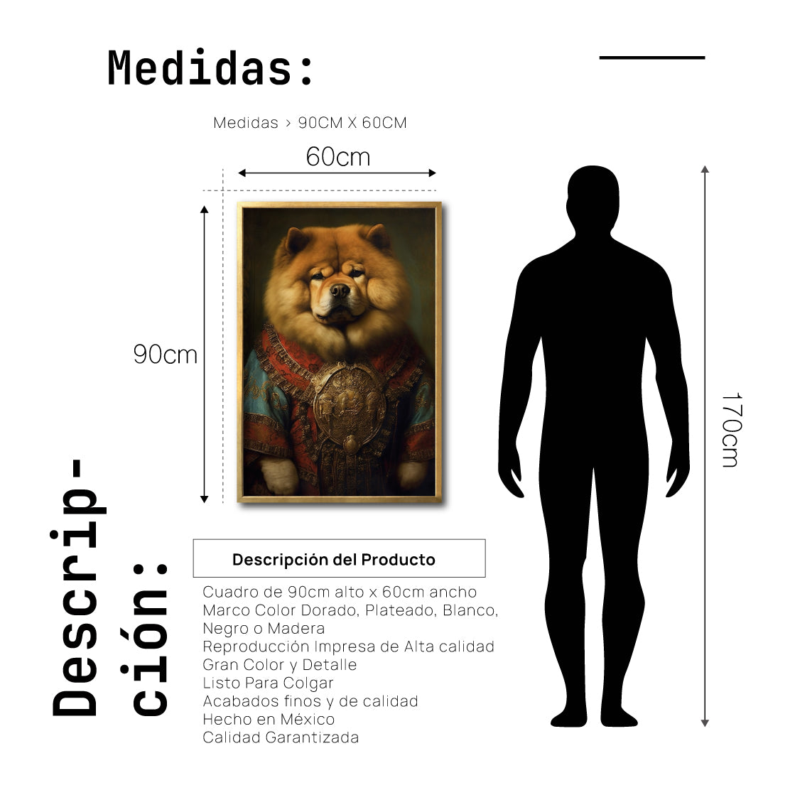 Cuadro Decorativo Perros Epoca 013 - Chow Chow Aristócrata