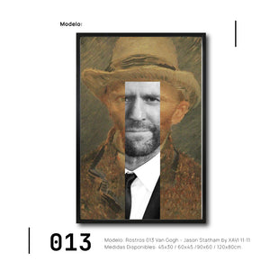 Cuadros Canvas Van Gogh - Jason Statham Minimalistas online para sala. Galería314.Cuadro Moderno, Minimalista, Boho y elegante. Colorido.013