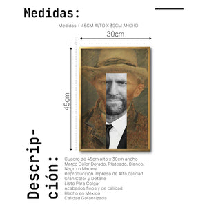 Cuadro Decorativo Rostros 013 Van Gogh - Jason Statham