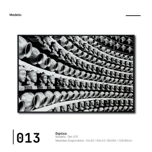 Cuadro Decorativo - Zen 013 - Cabezas de Buda