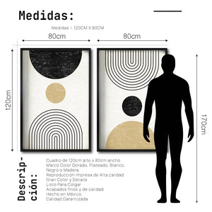 Set Cuadros Decorativos Abstract Colors 014 - Para Sala