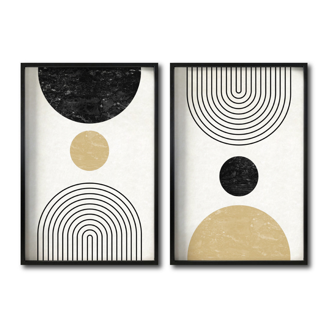 Set 2 Cuadros Decorativos Abstract Colors 014 - Para Credenza