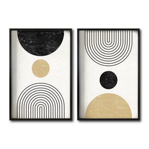 Set 2 Cuadros Decorativos Abstract Colors 014 - Para Credenza