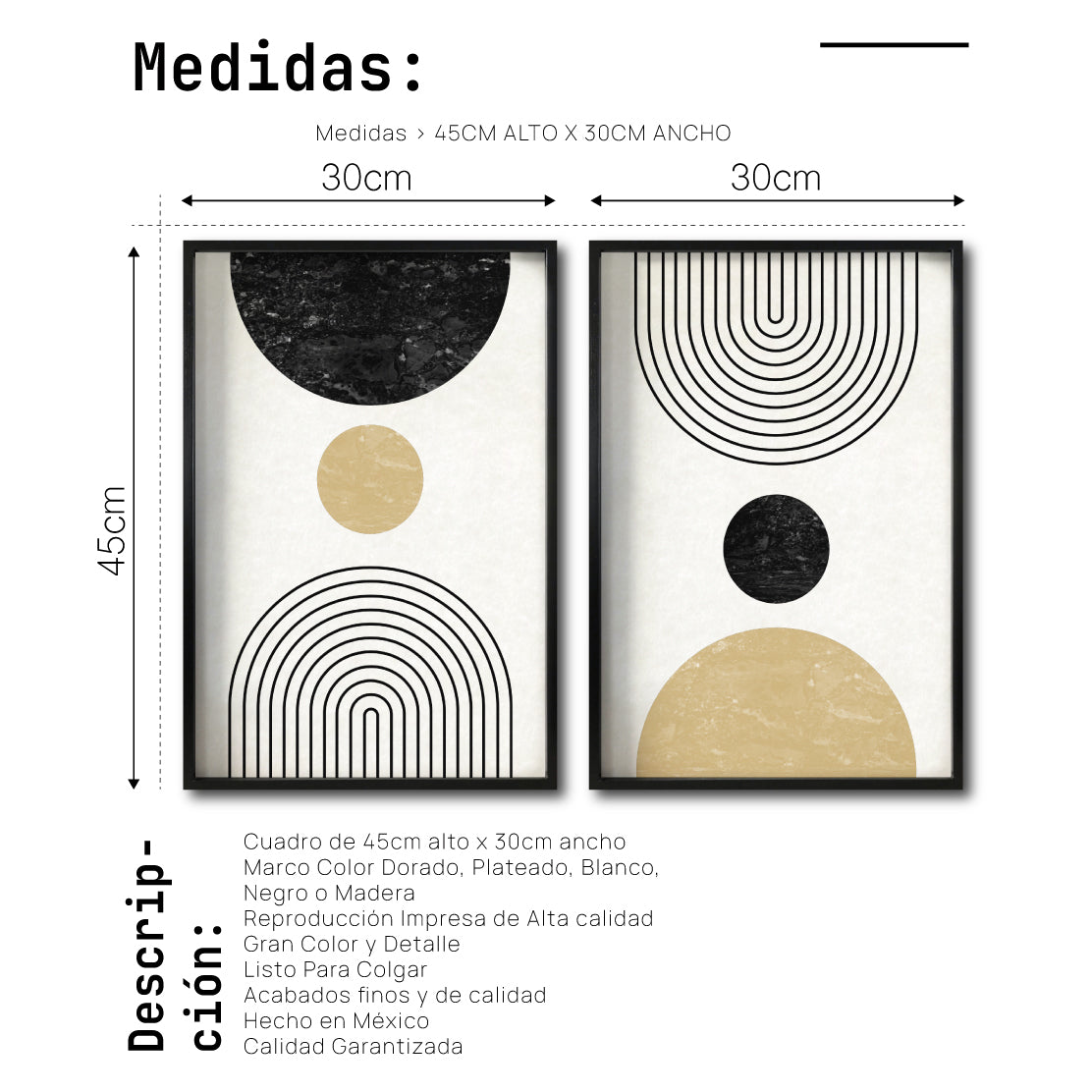Set 2 Cuadros Decorativos Abstract Colors 014 - Para Credenza