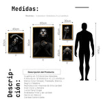 Cargar imagen en el visor de la galería, Set Cuadros Decorativos Black Woman 014 - Mujer Negra Africana con Dorado
