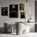 Cargar imagen en el visor de la galería, Set Cuadros Decorativos Black Woman 014 - Mujer Negra Africana con Dorado
