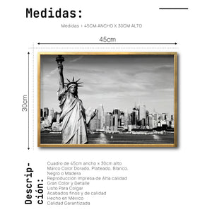 Cuadro Decorativo NY 014 - Estatua de la Libertad Nueva York