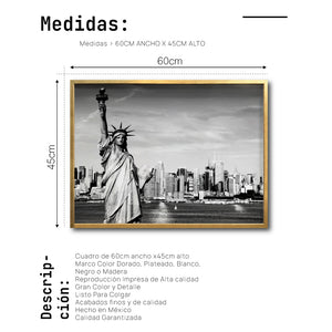 Cuadro Decorativo NY 014 - Estatua de la Libertad Nueva York