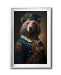 Cuadro Decorativo Animales Época 014 - Comandante Oso Vintage