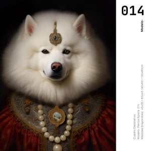 Cuadro Decorativo Perros Epoca 014 - Samoyedo Aristocrata