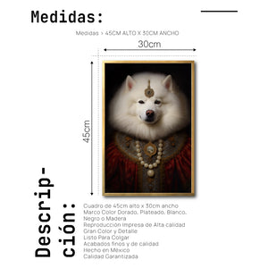 Cuadro Decorativo Perros Epoca 014 - Samoyedo Aristocrata