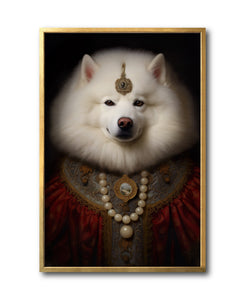 Cuadro Decorativo Perros Epoca 014 - Samoyedo Aristocrata