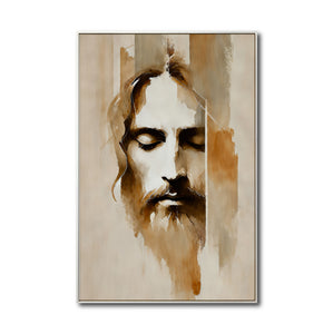 Cuadro Decorativo - Religión 014 - rostro de Jesús Arte Cristiano Jesucristo Abstracto