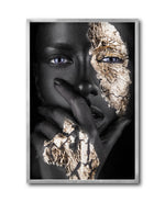 Cargar imagen en el visor de la galería, Cuadro Decorativo Black Woman 015 - Mujer Negra Africana con Dorado
