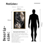 Cargar imagen en el visor de la galería, Cuadro Decorativo Black Woman 015 - Mujer Negra Africana con Dorado
