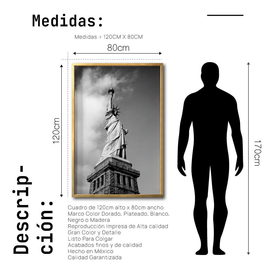 Cuadro Decorativo NY 015 - Estatua de la Libertad New York