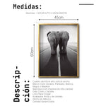 Cargar imagen en el visor de la galería, Cuadro Decorativo Fauna 015 -  Elefantes en Carretera Blanco y Negro
